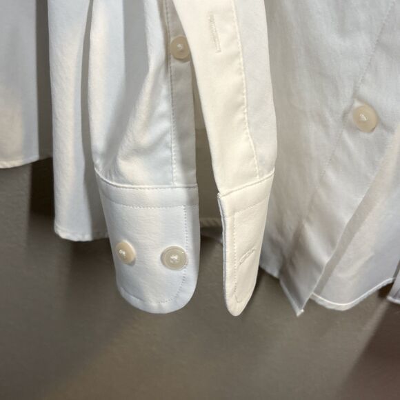 UNTUCKit 90% Nylon elastine Stretch White Button Up Shirt Mens X LARGE SLIM - Picture 8 of 12